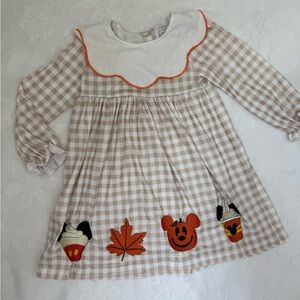 Halloween Plaid Pumpkin & Treats Kids Costume Dress - Beige 4t Eden and Enzo